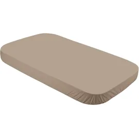 Waldin Baby Collection Spannbetttuch groß, für Waldin Babybett 7in1 - Bettwäsche für Kinderbetten- Pflegeleichte, superweiche und strapazierfähige Baumwolle, Taupe