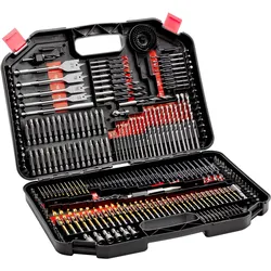 VEVOR Bohrerset 246-teilig, Bohrer- und Schrauberbit-Set, Schraubendreherbit-Set geeignet zum Bohren und Schrauben in Holz, Metall und Zement, Bohrer-Sets Kombi-Set sortiert in geordneter Tragkoffer