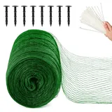 Vogelschutznetz 4M x 5M Vogelnetz, Kirschbaum Netz Engmaschig mit 8 PCS Erdnägel aus Kunststoff