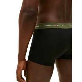 Tommy Hilfiger Trunk Boxershorts Schwarz / Grün / Blau S 3er Pack