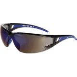 Pro Fit Schutzbrille EN 166 EN 172 Bügel schwarz/blau,Scheibe verspiegelt