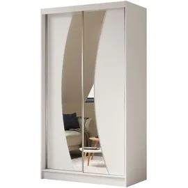 masseno Schwebetürenschrank VOCE 120 x 216 x 61 cm Weiß