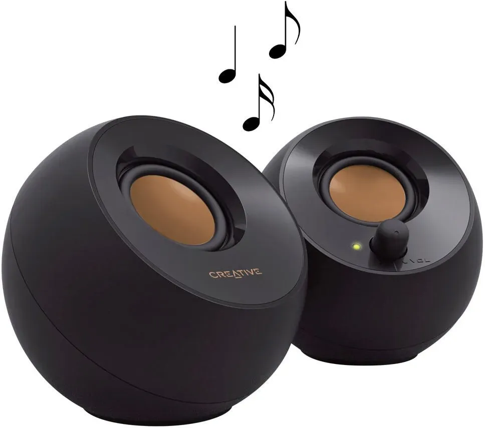 CREATIVE CREATIVE Pebble Lautsprecher schwarz