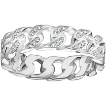 Thomas Sabo TR2500-051-14-54 Ring - Kettenglieder weiße Steine Silber Damen,
