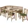 massivline & more Eckbankgruppe MASSIVLINE & MORE "Bodensee", braun (buche massiv natur lackiert, buche massiv natur lackiert, buche massiv natur lackiert), B:137,18cm H:87cm T:52cm, Massivholz, Sitzmöbel-Sets, Eckbankgruppe, Gestell aus Massivholz, abnhembare Sitzpolster