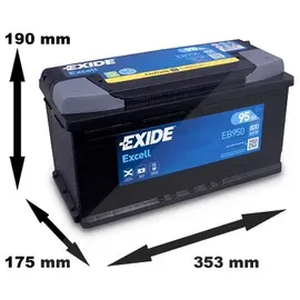 Exide Excell EB950 95Ah 12V