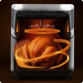 Berdsen Heißluftfritteuse XXL 9,1L Silber