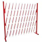 Mendler Scherengitter 36-300 x 153 cm Rot/Weiß