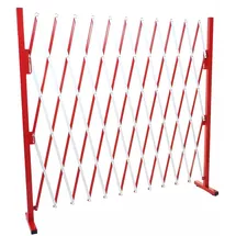 Mendler Scherengitter 36-300 x 153 cm Rot/Weiß