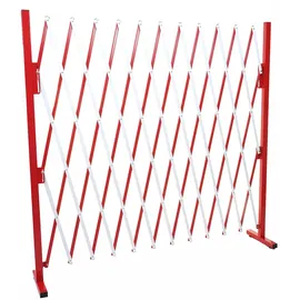 Mendler Scherengitter 36-300 x 153 cm Rot/Weiß