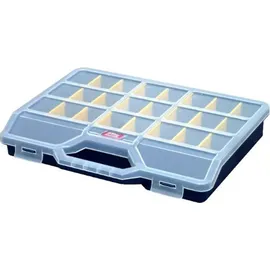 Tayg Sortimentskasten Kunststoff 312x238x51 mm schwarz/transparent maximal 25 Fächer