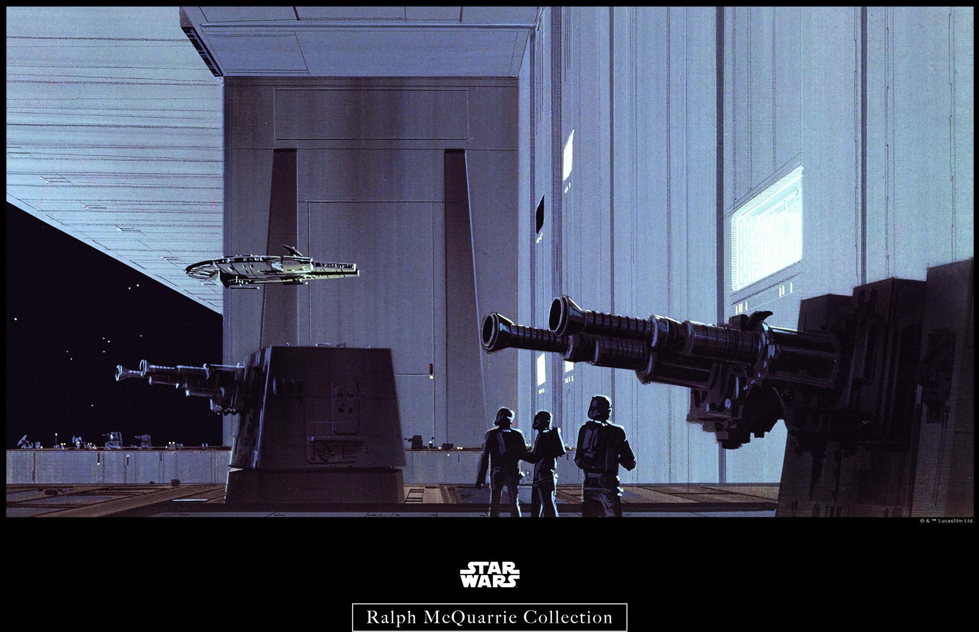 Komar Wandbild | Star Wars Classic RMQ Death Star Hangar | Kinderzimmer, Jugendzimmer, Dekoration, Kunstdruck | ohne Rahmen | WB131-50x40 | Größe: 50 x 40 cm (Breite x Höhe)