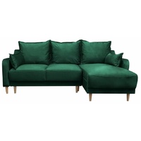 JVmoebel Ecksofa L-Form Sofa Designer Sofa mit Bettfunktion Bettkasten Schlafsofa, Mit Bettfunktion grün