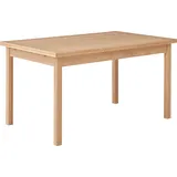 Hammel Furniture Esstisch HAMMEL FURNITURE "Basic Dinex, schnell innenliegende Einlegeplatten ausziehbar" Tische Gr. B/H/T: 140cm x 76cm x 90cm, Auszugsplatte, braun (weißpigmentiert eiche) Furnier Massivholz, in zwei Breiten, stabiler dänische Design Tisch