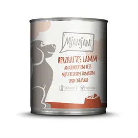 MjAMjAM Leckere Mahlzeit 800g Dose Hundenassfutter 6 x 800 Gramm herzhaftes Lamm an gekochtem Reis mit frischen Tomaten