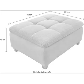Jockenhöfer Hocker Genua Polyester 103 x 48 x 83 cm Grau