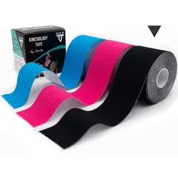 Kinesio Tapes - hautfreundliches Sport Tape in versch. Farben SCHWARZ 000