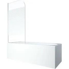 Aurlane Badewannenfaltwand Glas weiß 1-teilig 75 x 140 cm
