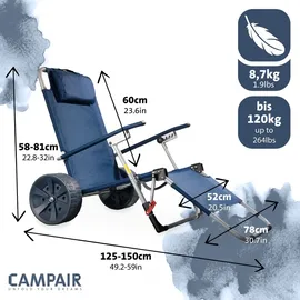 CampAir 2-in-1 Handwagen blau