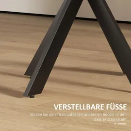 Homcom Küchentisch 75 x 75 x 75 cm rund braun
