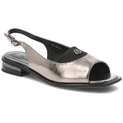 Silberne Sandalen S.Barski Modische Damenschuhe, 40