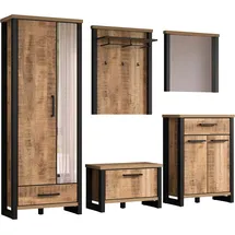 Home Affaire Elda Garderoben-Set 249 x 195 x 39 cm Schwarz