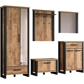 Home Affaire Elda Garderoben-Set 249 x 195 x 39 cm Schwarz