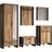 Home Affaire Elda Garderoben-Set 249 x 195 x 39 cm Schwarz