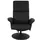 Mendler Relaxsessel Helsinki Kunstleder 51 x 114 x 70 cm Schwarz mit Hocker