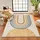 livabliss Asuncion Teppich 160x213 cm – Waschbarer Boho Orientalteppich für Wohnzimmer & Schlafzimmer – Kurzflor in Elfenbein & Gelb