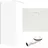 Badland Walk-In Dusche + Duschwanne 80x80 - Quadratisch Transparent Gehärtet 8 mm Nano Glas Weiß Steinoptik SMC inkl. Siphon | BADLAND KETIL V...