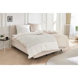Musterring Simple Gestreift Beige 135 x 200 cm + 80 x 80 cm