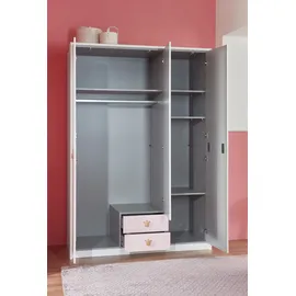WIMEX Drehtürenschrank Cindy 2 139 x 199 x 58 cm Weiß/Rosa