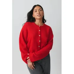 Knitted cardigan - Red - XS