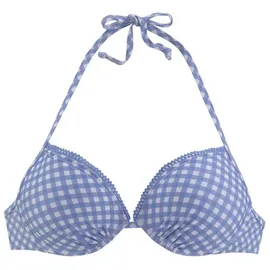 Buffalo Push-Up-Bikini-Top Karo Blau 40 Cup C