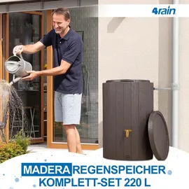 4rain Madera Regentonne 220 l braun