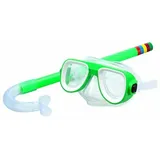 Kinder Schnorchelmaske Schnorchelset Taucherbrille Schwimmbrillen 3-9 Jahre alt, Schnorchelset Kinder Schnorcheln Taucherbrille Panorama Sichtfeld Tauchmaske Schnorchelmaske Tauchen Set (Grün)