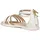 GEOX J Karly Girl Sandal, White/Platinum, 39 EU