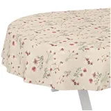 ANRO Tischdecke LANA Thalia-Azulejos Wachstuch 2.0 Hochwertig (Einzelstück 1-tlg), wasserabweisend Thalia-Azulejos Beige Oval 180x140cm beige Oval | 140 cm x 180 cm