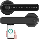 VisorTech Sicherheits-Türbeschlag Finger-Scanner schwarz