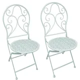 Hti-Living Lani Gartenstuhl 40 x 40 x 0 cm weiß 2 St.