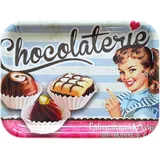 Lashuma Retro Melamintablett Motiv: Schokolade, Rechteckiges Küchentablett bunt, Serviertablett klein 31x23 cm