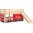90 x 200 cm inkl. Rollrost und Textil-Set Kiefer massiv natur fire rescue