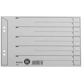 Leitz Trennblätter 1656 DIN A5 quer 1-0 grau,