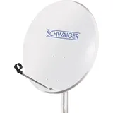 Schwaiger Sat-Spiegel 60cm  hellgrau + Quad LNB