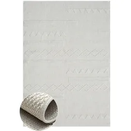 Myflair Teppich "Silly, LAGERRÄUMUNG", beige (cream), B:100cm H:8mm L:160cm, Polypropylen, MYFLAIR MÖBEL & ACCESSOIRES, Teppiche, Teppich, Uni Farben, Hoch-Tief Effekt, Outdoor geeignet, Balkon, Terrasse