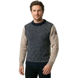 Devold of Norway Nordsjø Wool Pullover Navy / Stone / Olive XXL