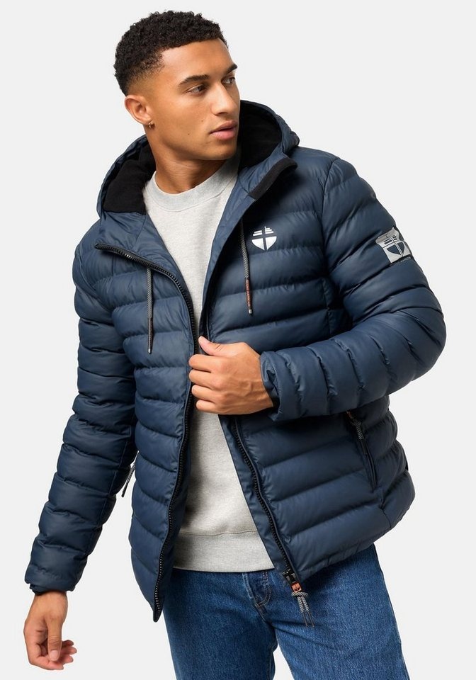 Stone Harbour Winterjacke Zaharoo Wasserdichte, gesteppte Regenjacke für den Winter blau M (50)