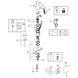 Grohe Europlus E Waschtischarmatur Chrom