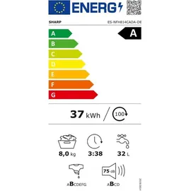 Sharp ES-NFH814CADA-DE Waschmaschine (8 kg, 1400 U/min)